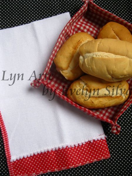 Kit - Cesto de Pão + Pano de Copa Basic